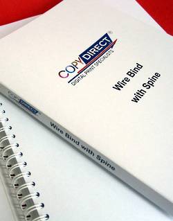 Wire Binding with a Printed Spine